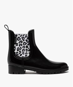 GEMO Bottes de pluie femme mi-hautes fantaisie - Boatilus Noir