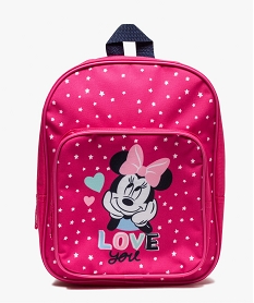 GEMO Sac à dos fille zippé motif étoiles - Minnie Disney Rose