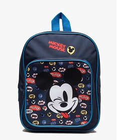 GEMO Sac à dos garçon zippé imprimé Mickey - Disney Bleu