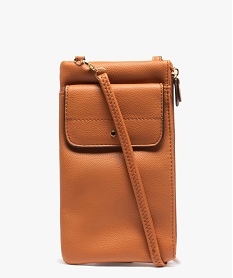 sacoche femme avec bandouliere amovible orange porte-monnaie et portefeuillesB938801_1