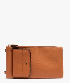 sacoche femme avec bandouliere amovible orange porte-monnaie et portefeuillesB938801_2