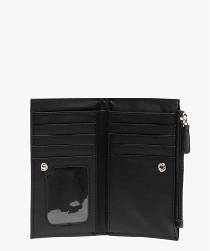 portefeuille femme avec perforations fantaisie noirB940501_3