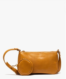 sac besace femme texture avec petit porte-monnaie jauneB943201_1