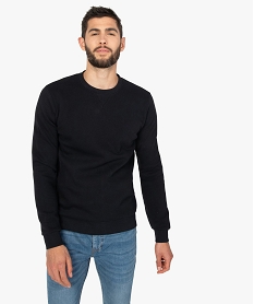 GEMO Sweat homme uni molletonné Noir