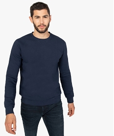 sweat homme uni molletonne bleu sweatsB951201_1