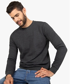 GEMO Sweat homme uni molletonné Gris