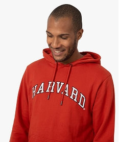 GEMO Sweat homme à capuche avec inscription XXL Rouge