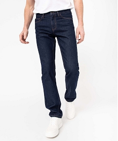 GEMO Jean coupe Regular légèrement délavé homme Bleu