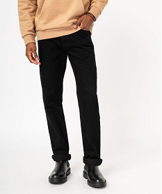 jean coupe regular legerement delave homme noir jeans regularB953201_2