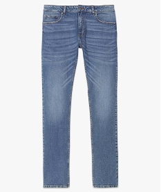 jean homme coupe slim delave plisse sur les cuisses gris jeans slimB954601_4