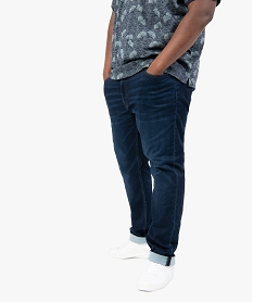 GEMO Jean homme grande taille extensible coupe droite Gris