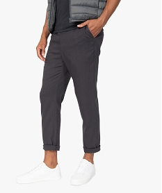 GEMO Pantalon homme en maille à taille élastiquée Gris