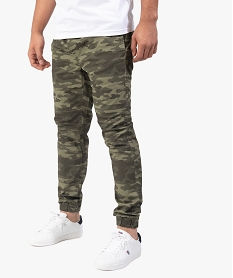 pantalon homme coupe straight esprit cargo imprime camouflage imprimeB956401_1