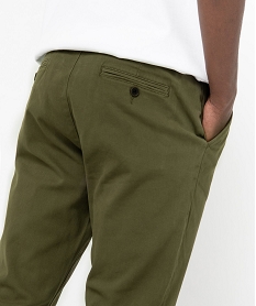 pantalon chino en coton stretch coupe slim homme vertB957201_2