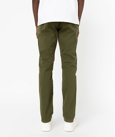 pantalon chino en coton stretch coupe slim homme vert pantalons de costumeB957201_3