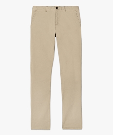 pantalon chino en coton stretch coupe slim homme beige pantalons de costumeB957401_4