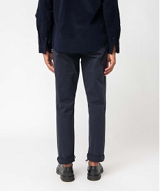 pantalon chino en coton stretch coupe slim homme bleuB957501_3