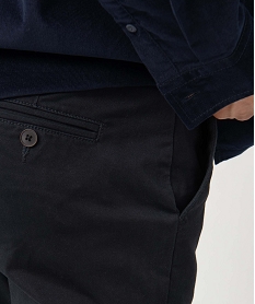 pantalon chino en coton stretch coupe slim homme noir pantalons de costumeB957601_2