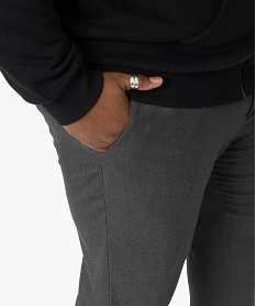 pantalon homme grande taille en maille avec cordon grisB958901_2