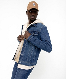 veste en jean homme coupe droite grisB960001_1