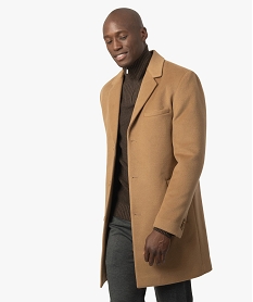 GEMO Manteau court homme effet drap de laine Orange