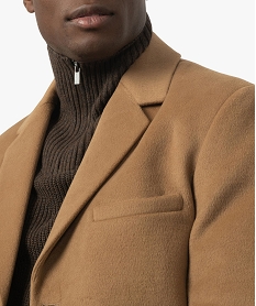 manteau court homme effet drap de laine orangeB960101_2