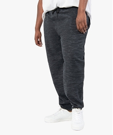 GEMO Pantalon homme grande taille en maille chinée à poches zippées Gris