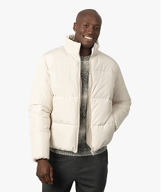 GEMO Blouson matelassé homme avec col montant Beige