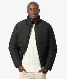 GEMO Blouson matelassé homme avec col montant Noir