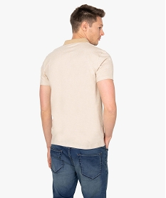 polo homme a fines rayures et manches courtes beige polosB966901_3