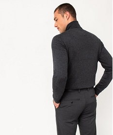 pull a col roule en maille fine homme grisB971101_3