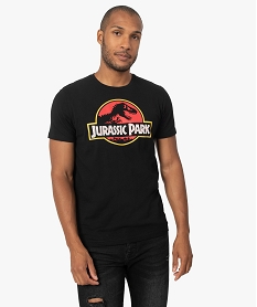 GEMO Tee-shirt homme avec motif Jurassic Park kaki vif
