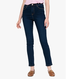 GEMO Jean femme slim taille haute Bleu