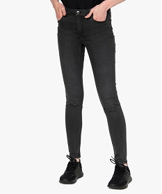 GEMO Jean femme skinny taille normale Gris