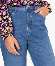 jean femme coupe large avec bas evase gris pantalons jeans et leggingsB981901_2