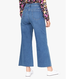 jean femme coupe large avec bas evase gris pantalons jeans et leggingsB981901_3