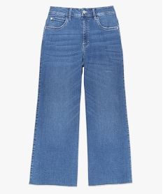jean femme coupe large avec bas evase gris pantalons jeans et leggingsB981901_4