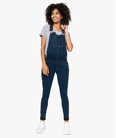 GEMO Salopette en jean de grossesse en denim stretch Bleu