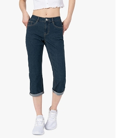 GEMO Jean femme coupe courte et Slim Bleu