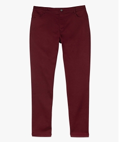 pantalon femme grande taille coupe slim en toile extensible rouge pantalons et jeansB984501_4