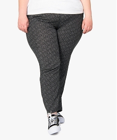 pantalon femme grande taille large et fluide imprime a taille elastiquee imprime pantalons et jeansB984601_1