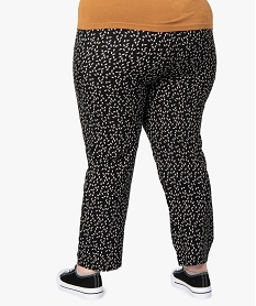 pantalon femme grande taille large et fluide imprime a taille elastiquee imprime pantalons et jeansB984701_3