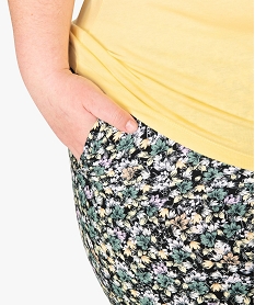 pantalon femme grande taille large et fluide imprime a taille elastiquee imprime pantalons et jeansB984801_2