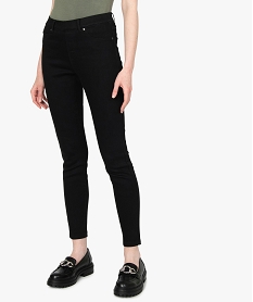 GEMO Jegging femme en toile extensible Noir