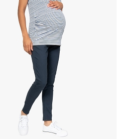 GEMO Jean de grossesse coupe slim avec large bandeau élastiqué Bleu