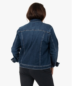veste femme grande taille en jean stretch bleu vestes et manteauxB991401_3
