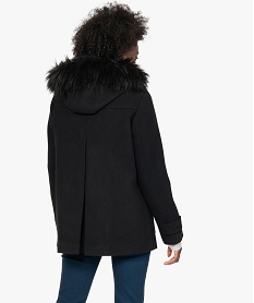 manteau femme court a capuche fantaisie noirB992101_3