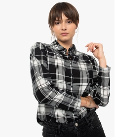 chemise femme a carreaux 100 coton imprime chemisiersB996001_2