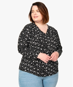 blouse femme grande taille imprimee a manches longues imprimeB996701_1