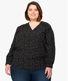 blouse femme grande taille imprimee a manches longues imprime chemisiers et blousesB996801_1